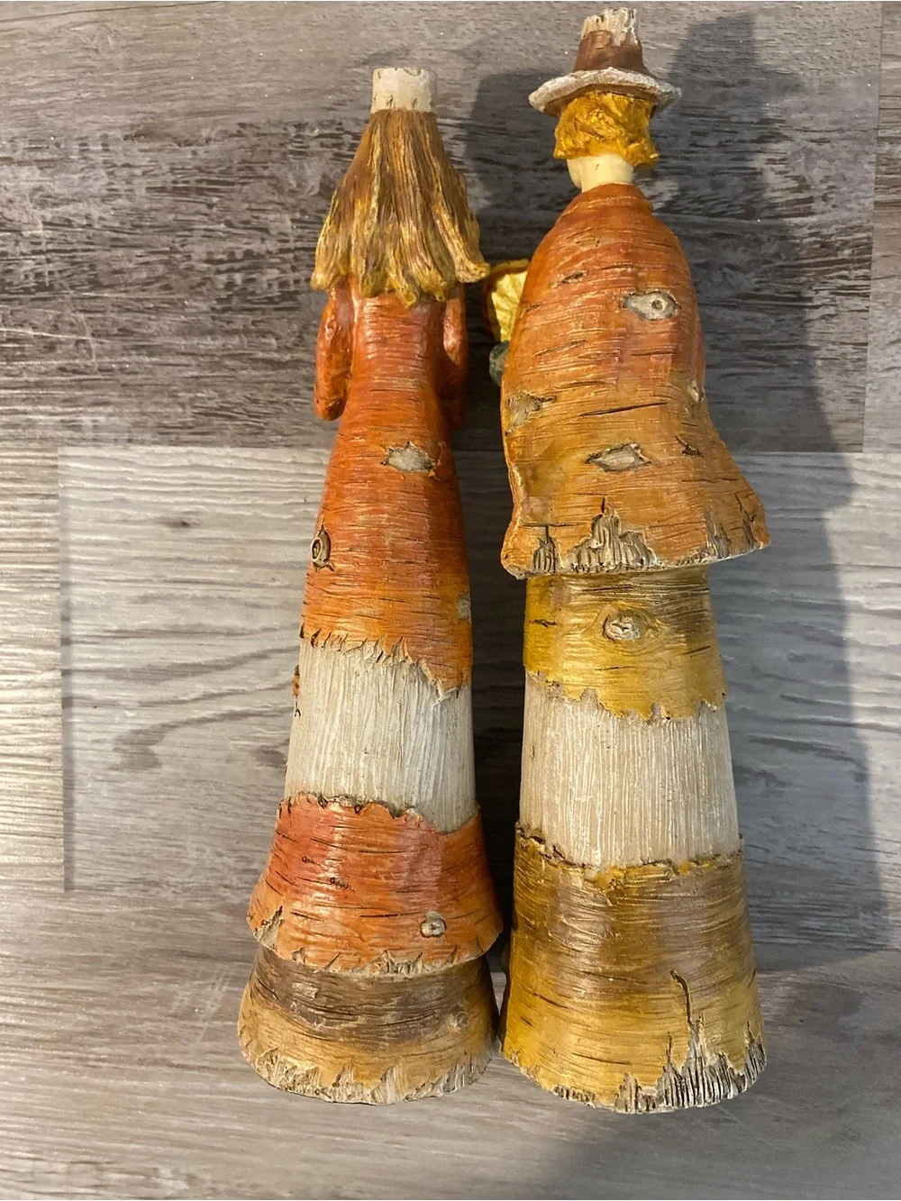 Ganz Thanksgiving Pilgrim Resin Statue Couple Set Of 2 Happy Harvest Give Thanks